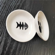 cute cat mini ceramic snack plate, view 7 - MRSLM