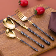 black gold cutlery set, view 3 - MRSLM