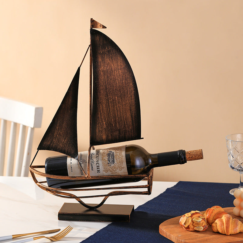 Iron sailboat wine rack - MRSLM