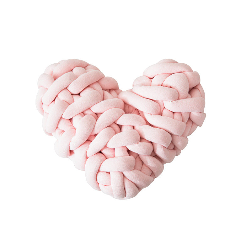 heart-shaped decorative knot cushion, view 11 - MRSLM