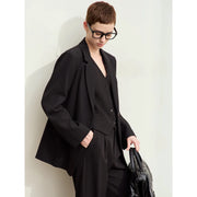 women's notched collar blazer, view 5 - MRSLM