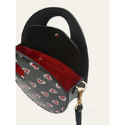 round heart-print crossbody bag, view 4 - MRSLM