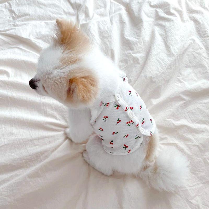 cherry print dog vest - MRSLM