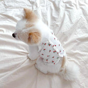 cherry print dog vest, view 2 - MRSLM
