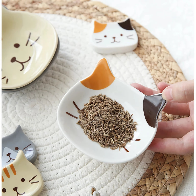 cat ceramic seasoning dish, view 8 - MRSLM