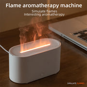 wood grain flame humidifier USB essential oil diffuser, view 8 - MRSLM