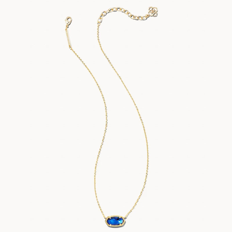 gold-plated crystal pendant necklace, view 10 - MRSLM