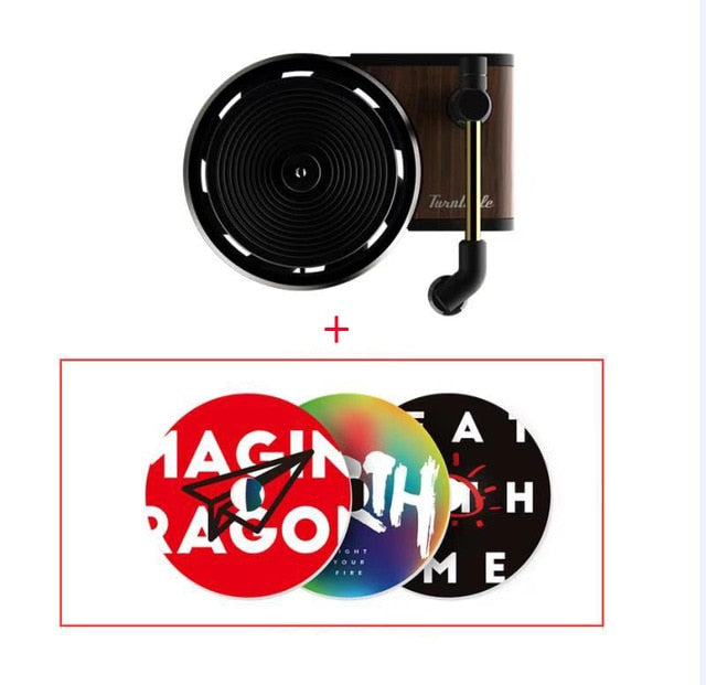 retro record player car air freshener, view 6 - MRSLM