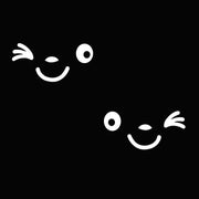 smiley face reflective car mirror stickers, view 2 - MRSLM