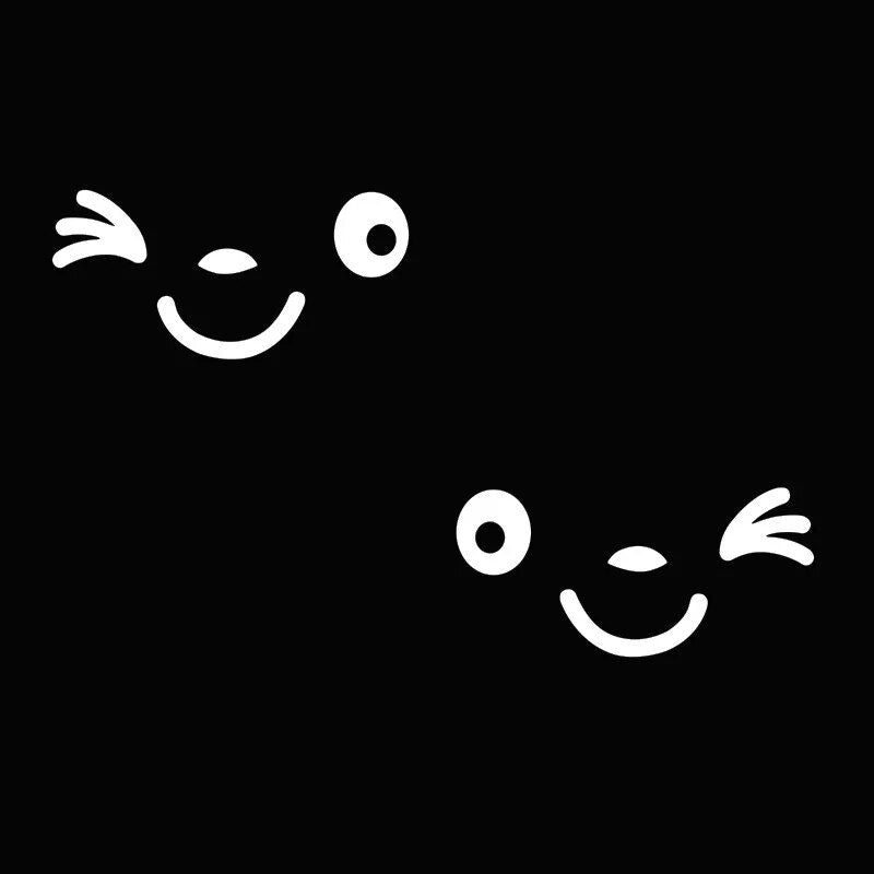 smiley face reflective car mirror stickers, view 2 - MRSLM