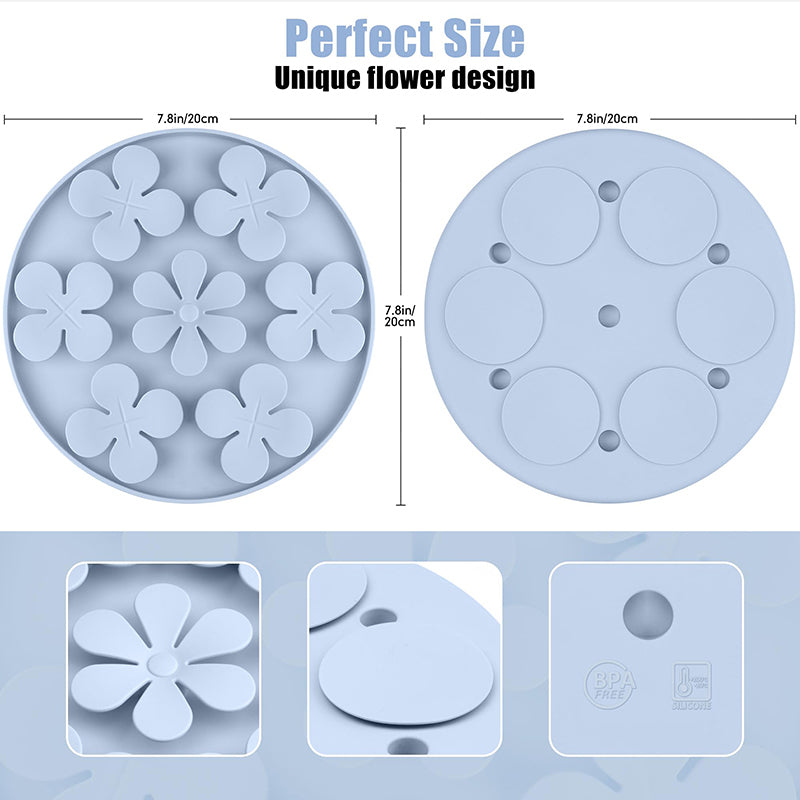 silicone pet slow feeder and snuffle mat, view 4 - MRSLM