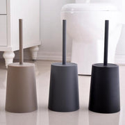 modern black toilet brush with lid and base - MRSLM