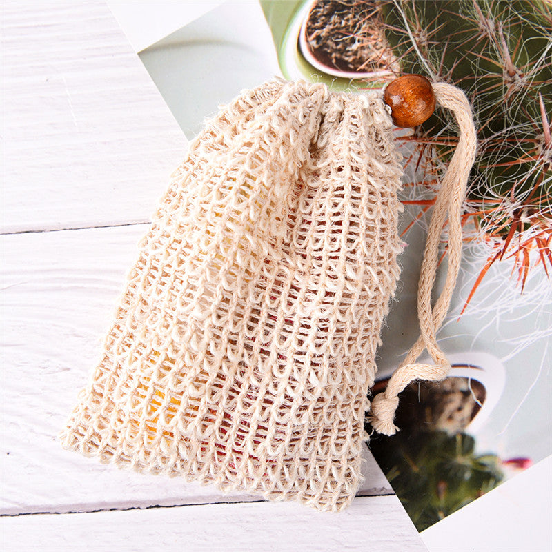 sisal soap saver pouch, view 4 - MRSLM