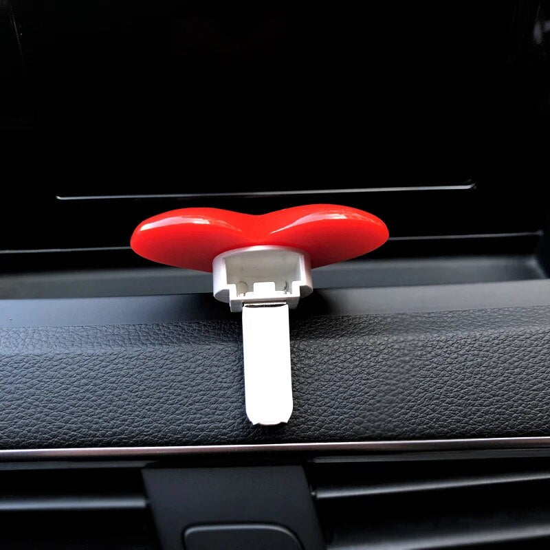 Red heart car air freshener clip, view 8 - MRSLM