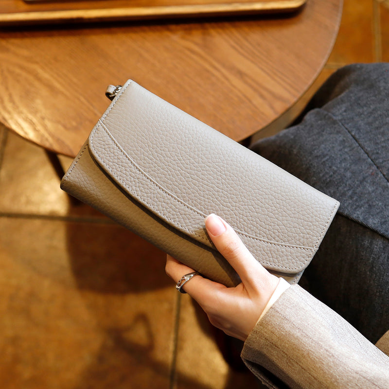 women's long leather clutch - MRSLM