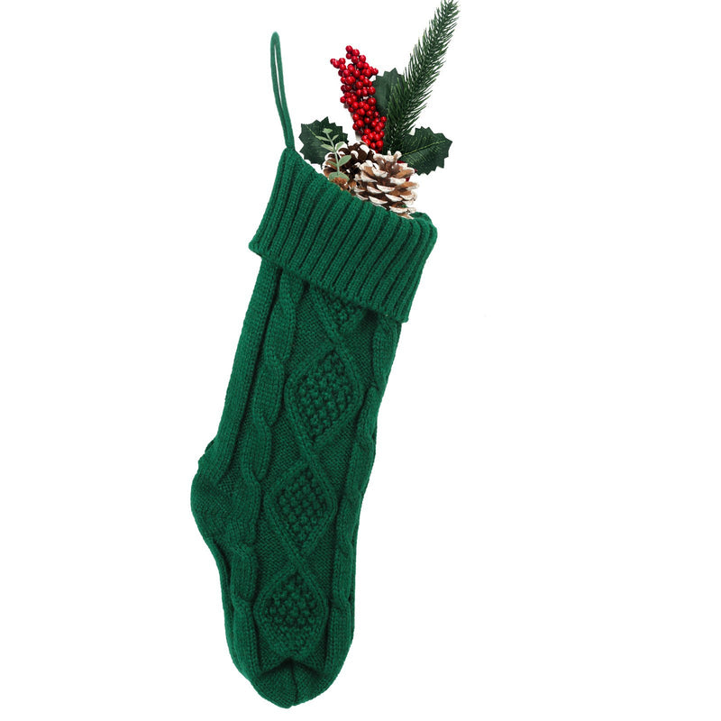 Cable knit Christmas stocking, view 10 - MRSLM