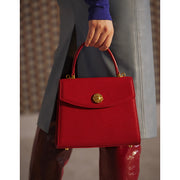 retro split leather shoulder handbag, view 6 - MRSLM