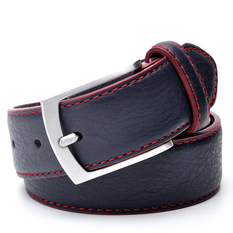 men's casual bonded leather belt, view 8 - MRSLM