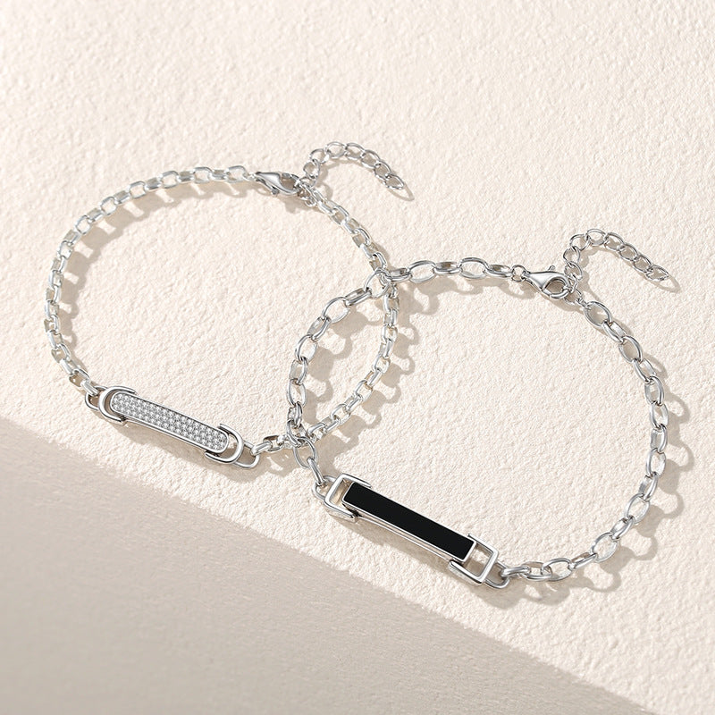 925 silver couple bracelets - MRSLM