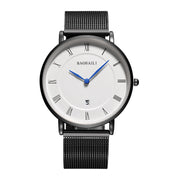 men's slim stainless steel business watch, view 2 - MRSLM