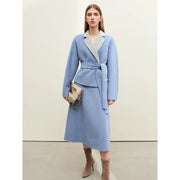women's wool blend lapel coat, view 2 - MRSLM