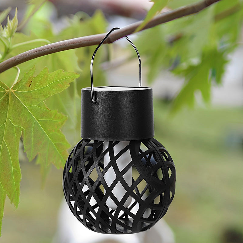 Solar LED flame lantern, view 2 - MRSLM