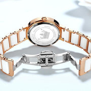 women's rose gold quartz watch, view 5 - MRSLM