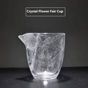 crystal floating flower glass tea set, view 4 - MRSLM