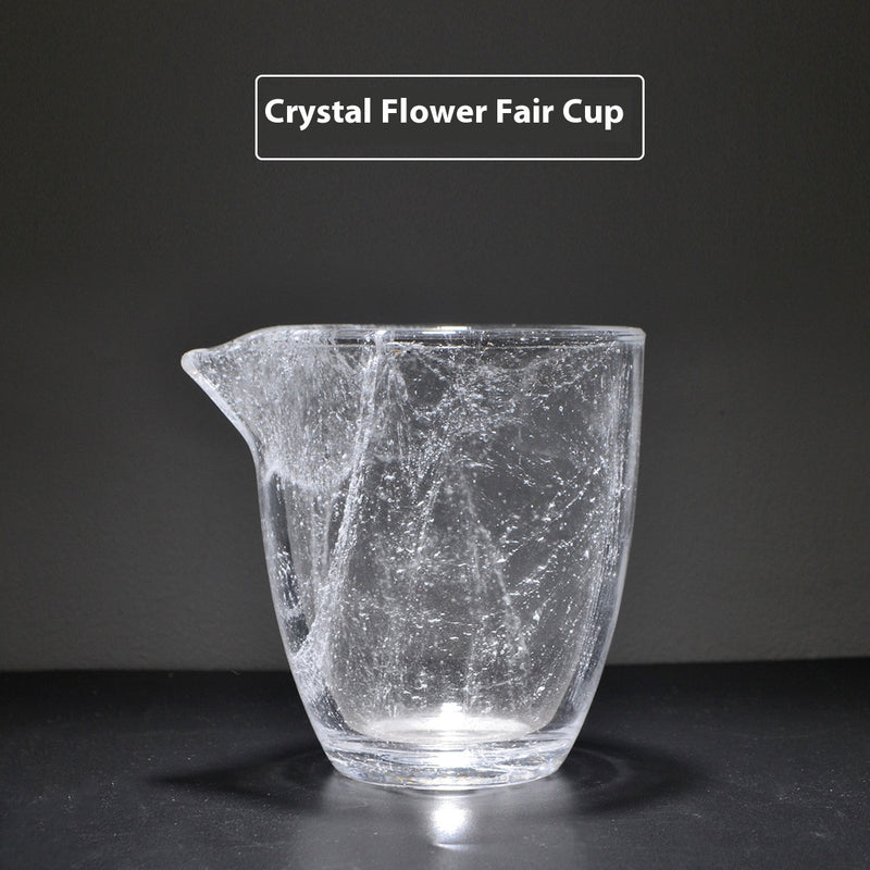 crystal floating flower glass tea set, view 4 - MRSLM