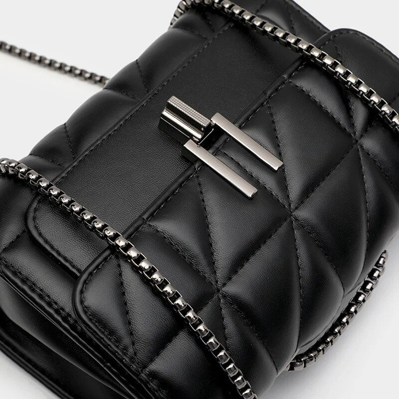 chic PU leather chain shoulder bag, view 6 - MRSLM