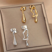 liquid stud earrings, view 6 - MRSLM