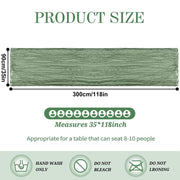 boho cheesecloth table runner, view 11 - MRSLM