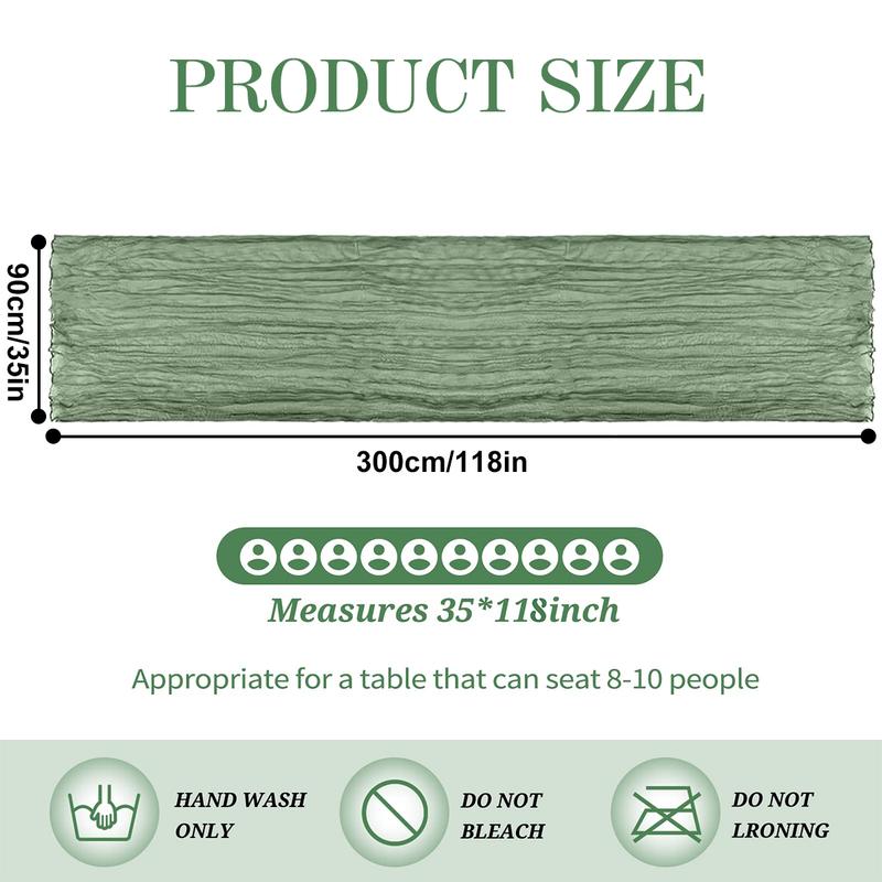 boho cheesecloth table runner, view 11 - MRSLM
