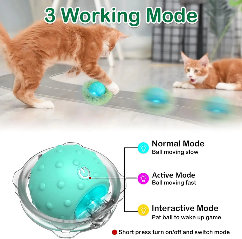 Interactive electric cat ball toy, view 5 - MRSLM