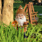 sunflower gnome resin garden statue, view 3 - MRSLM