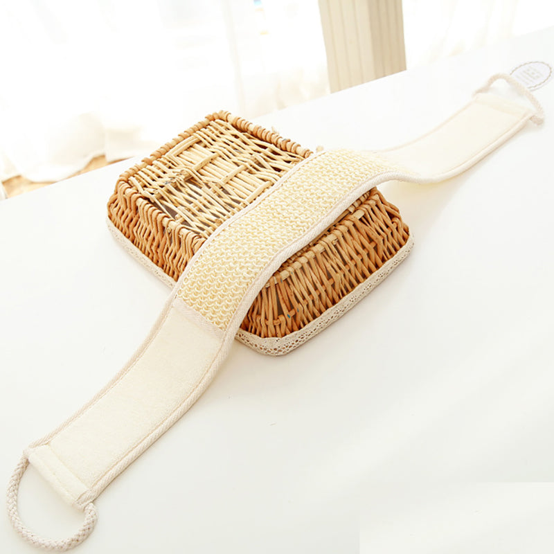 natural loofah bath shower scrubber, view 3 - MRSLM