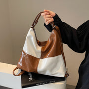 color contrast patchwork tote bag - MRSLM