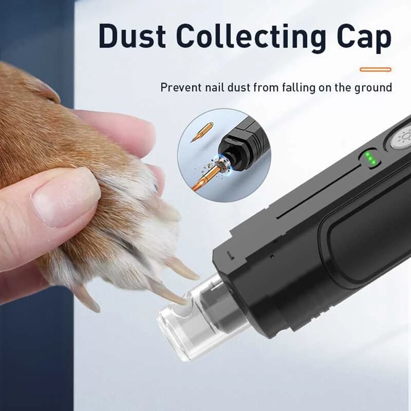 electric pet nail grinder with led light, view 4 - MRSLM