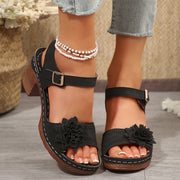 Flower platform sandals, view 3 - MRSLM