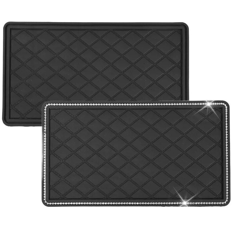 Sparkling diamond anti-slip car dashboard mat, view 9 - MRSLM