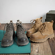 men's vintage leather ankle boots, view 9 - MRSLM
