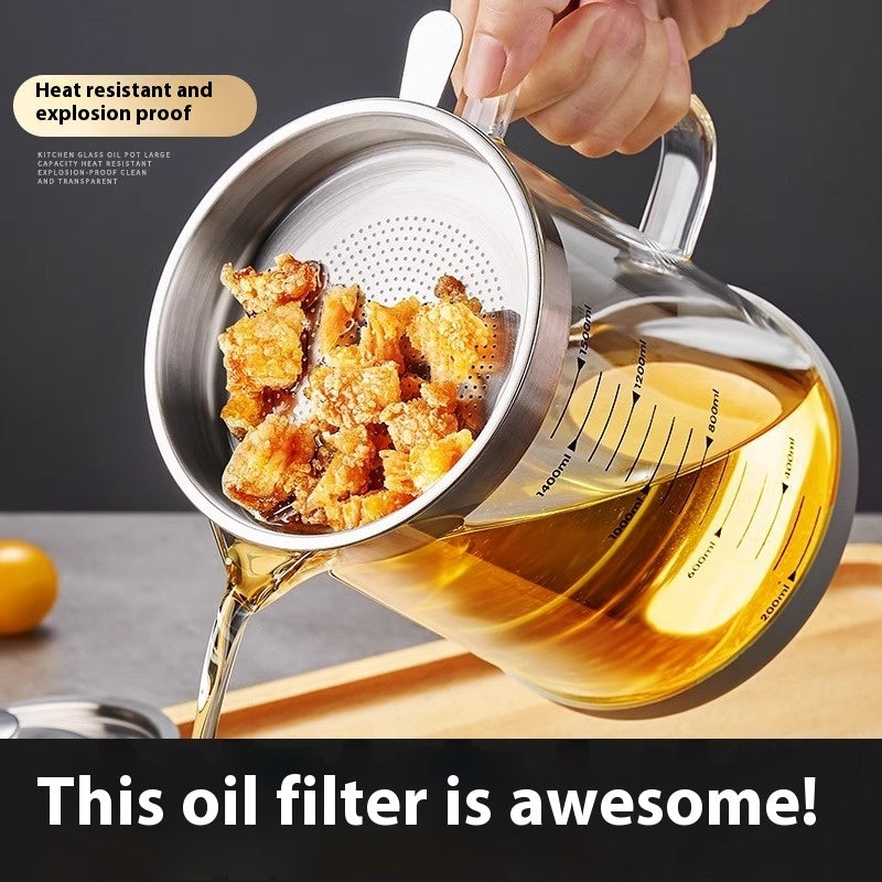 glass oil strainer pot - MRSLM