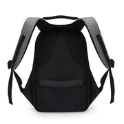 reflective men's backpack with lock, view 9 - MRSLM