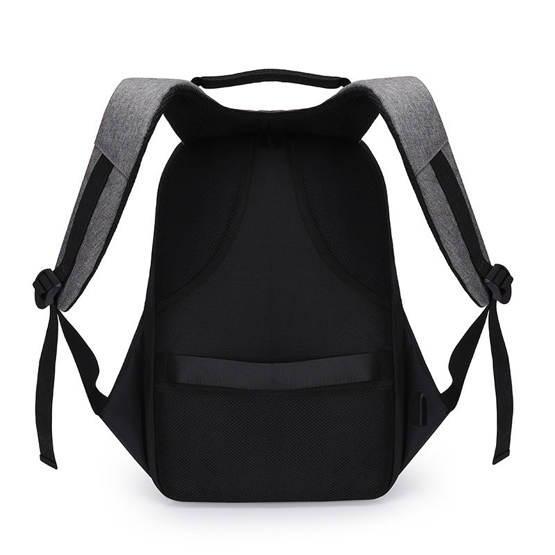 reflective men's backpack with lock, view 9 - MRSLM