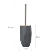 resin toilet brush with non-slip handle, view 2 - MRSLM