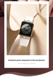 Women's silicone band rectangular quartz watch, view 10 - MRSLM