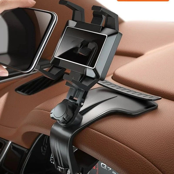 360° Rotating Universal Car Phone Mount - Dashboard & Mirror Holder