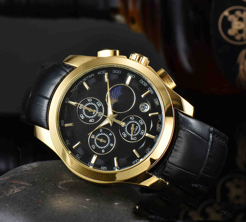 men's six-hand calendar quartz watch, view 12 - MRSLM