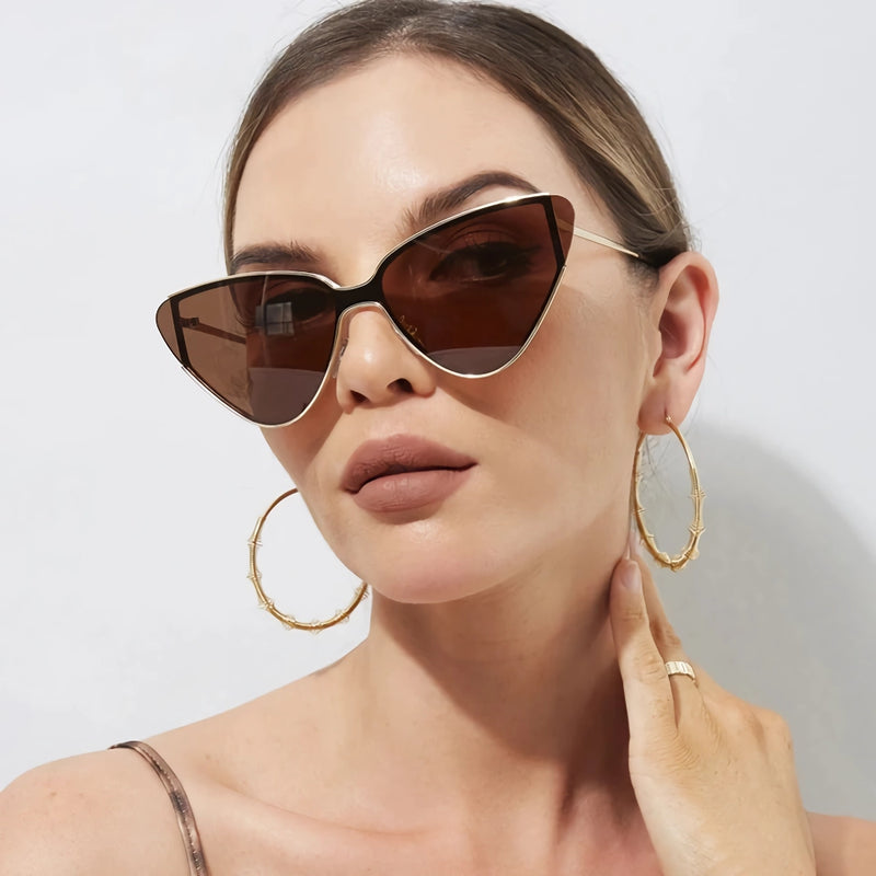 metal cat eye sunglasses, view 4 - MRSLM