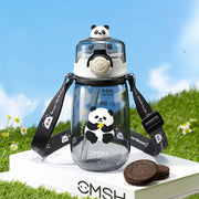 520ml kids water bottle with straw, view 2 - MRSLM
